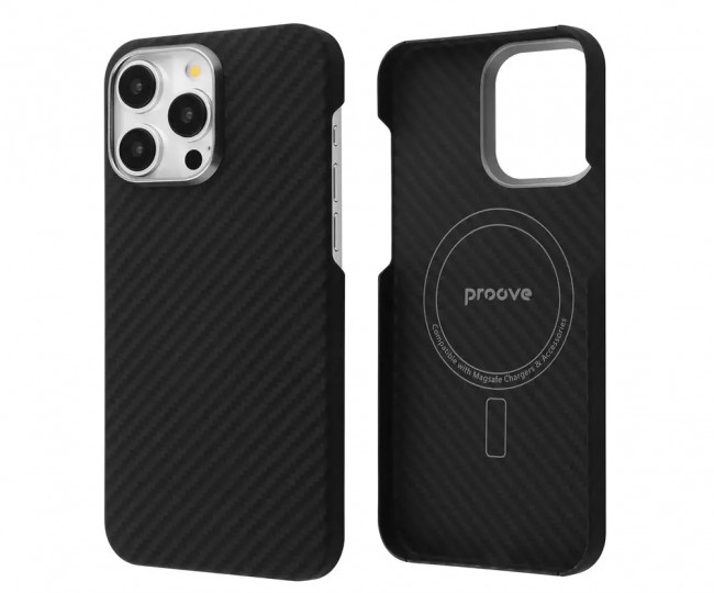 Чохол Proove Carbon Slim with Magnetic Ring iPhone 15 Pro Black